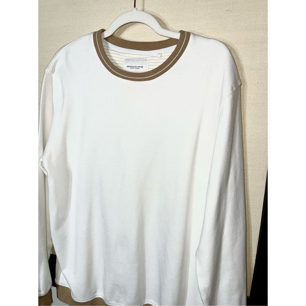 Denim & Flower SweatShirt - XL